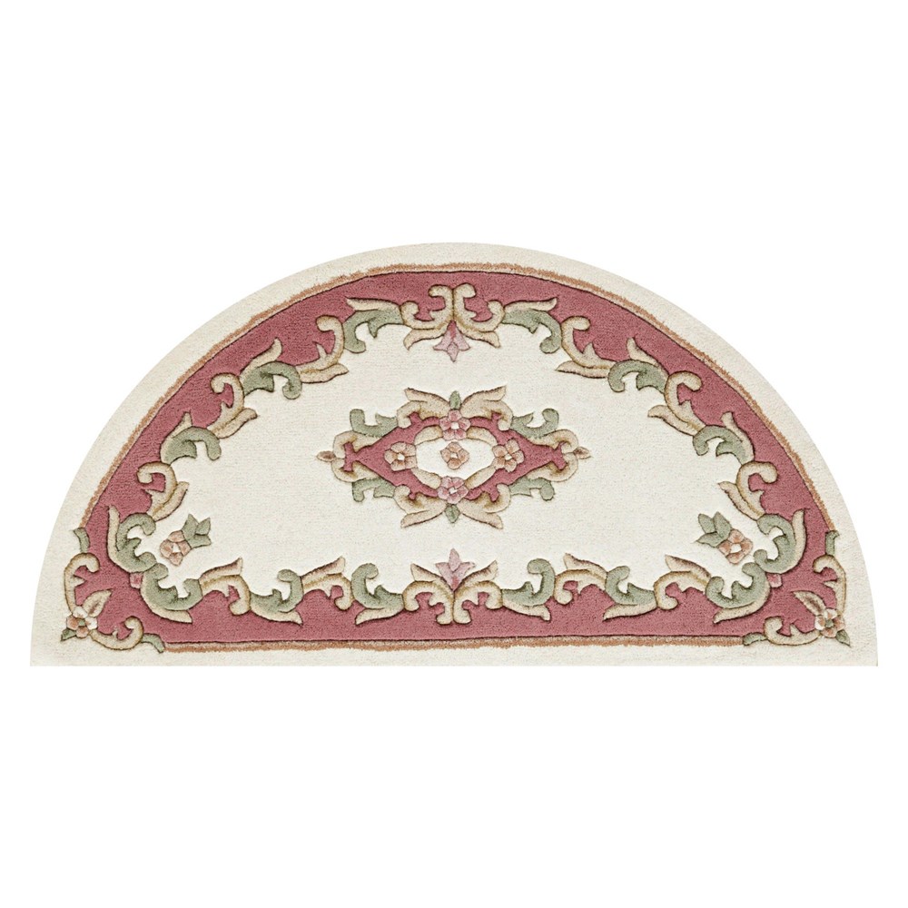 Royal Aubusson Half Moon rugs in Rose Cream